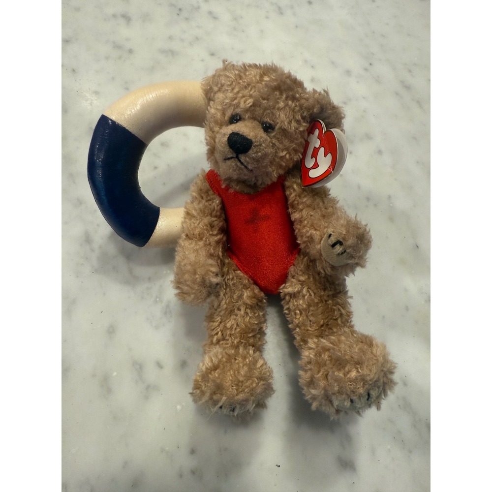 Ty Beanie Babies Allura Teddy Bear‎ Red Swimsuit Lifesaver Toy